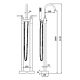 Plan et dimensions robinet sur pieds E106