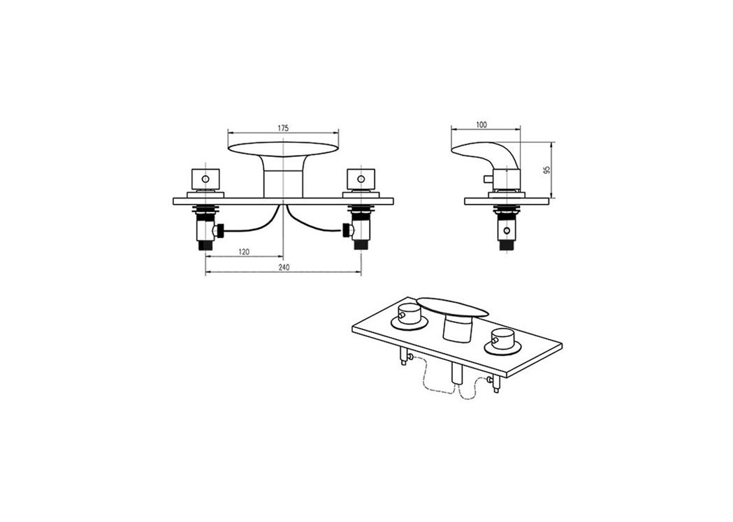 Robinet cascade à LED sans pile, robinet de salle de bain avec LED SDLPT09