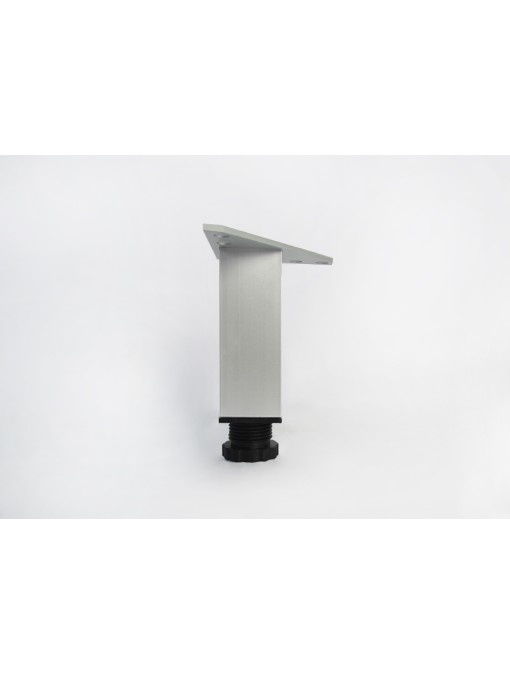Lot de 4 pieds carrés pour meuble en 120 mm avec pas de vis ajustable