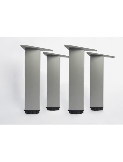 Lot de 4 pieds carrés pour meuble en 180 mm ajustables