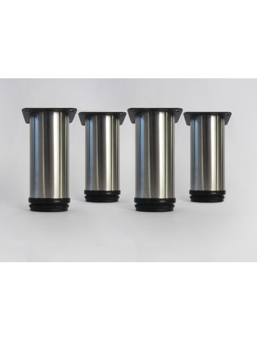 Lot de 4 pieds ronds pour meuble de 12 cm