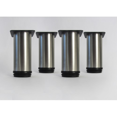 Lot de 4 pieds ronds pour meuble en 120 mm ajustables
