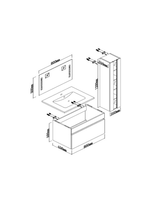 Plan du meuble scandinave DIS800A