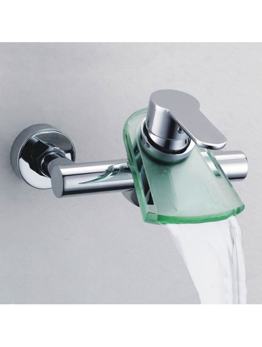 Mitigeur mural élégant avec cascade en verre SDS011C