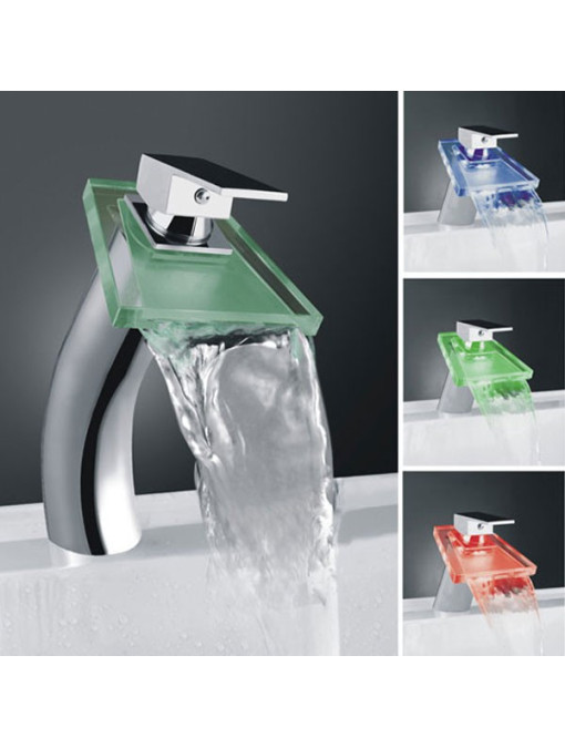 Robinet mitigeur à chromothérapie SDS018A