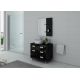 Meuble salle de bain simple vasque MILAN Noir