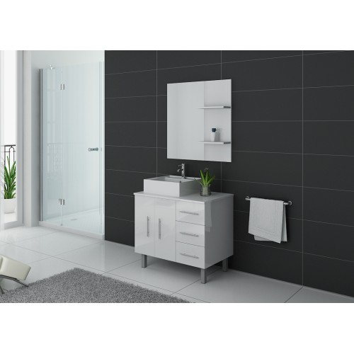 Meuble simple vasque FLORENCE Blanc