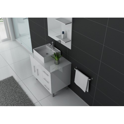 Meuble simple vasque FLORENCE Blanc
