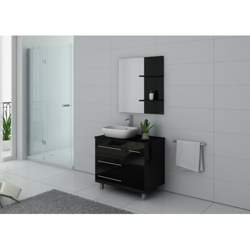 Meuble simple vasque TOSCANE Noir