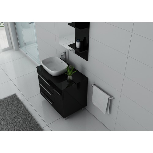Meuble simple vasque TOSCANE Noir
