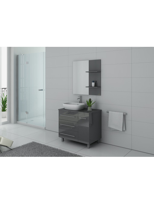 Meuble simple vasque TOSCANE Gris Taupe