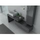 Nombreux rangements du meuble simple vasque DIS9250 Gris taupe