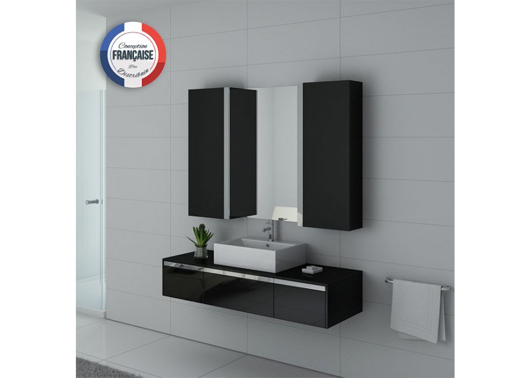 Meuble de salle de bain 140 cm simple vasque, meuble de salle de bain