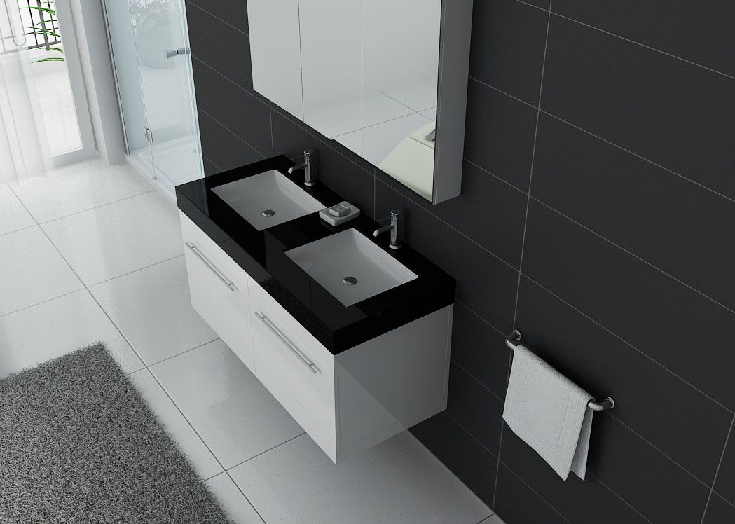 Meuble de salle de bain double vasque 120 cm meuble