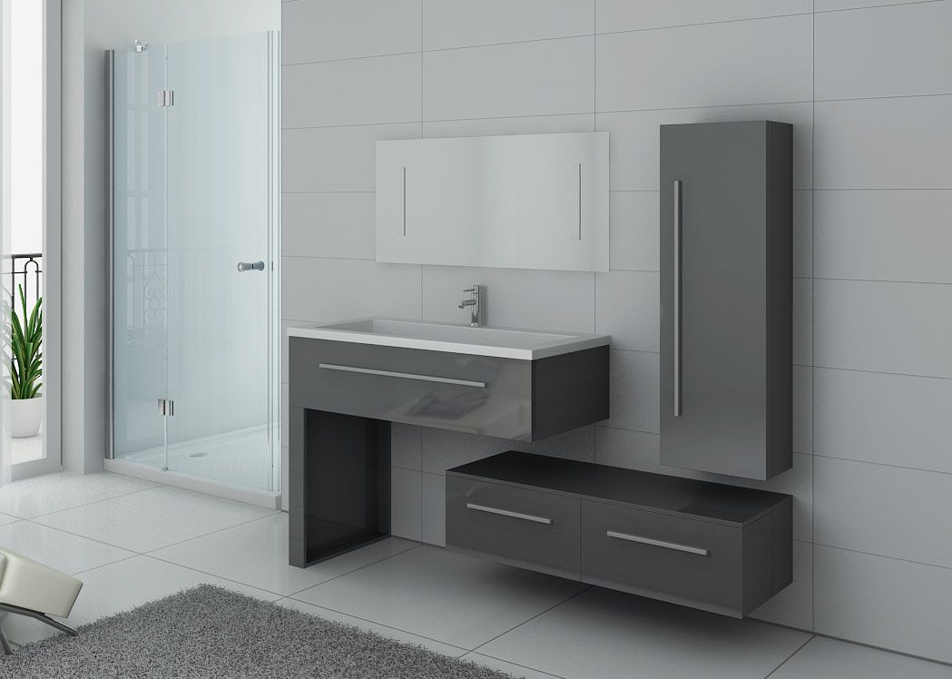 Ensemble de meuble de salle de bain 1 vasque, meuble de salle de bain