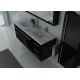 Meuble de salle de bain double vasque noir