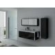 Meuble de salle de bain double vasque noir