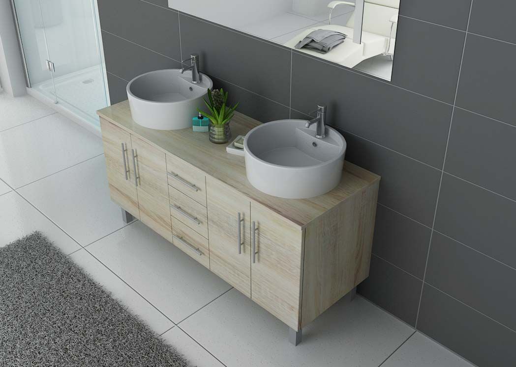 Meuble Salle De Bain Double Vasque Sur Pied