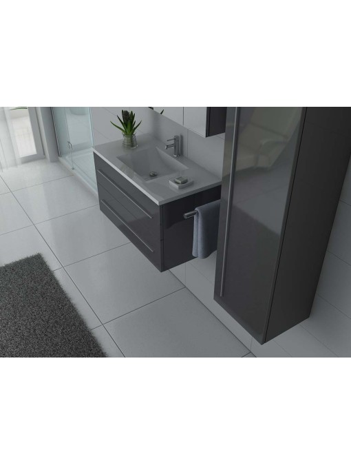 Meuble simple vasque Nova Gris Taupe