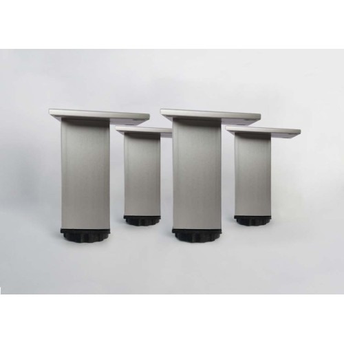 Lot de 4 pieds carrés pour meuble en 100 mm