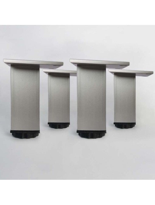 Lot de 4 pieds carrés pour meuble en 100 mm