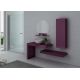 Ensemble salle de bain simple vasque Monza Aubergine