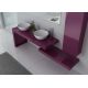 Mobilier salle de bain double vasque Monza Duo Aubergine