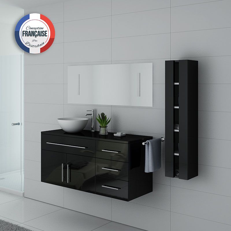 Vasque Et Meuble Meuble De Salle De Bain Noir Laqué 1 Vasque, Meuble De Salle De Bain Noir Laqué Arezzo - Distribain Vasque Et Meuble Meuble De Salle De Bain Noir Laqué 1 Vasque, Meuble De Salle De Bain Noir Laqué Arezzo - Distribain