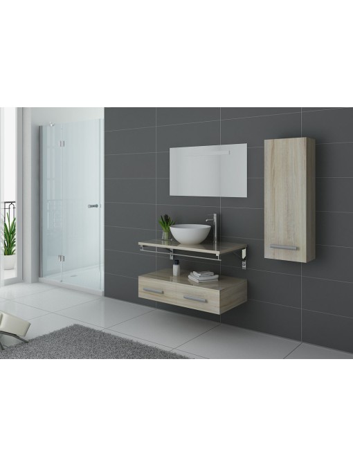 Meubles de salle de bain simple vasque Scandinave VIRTUOSE