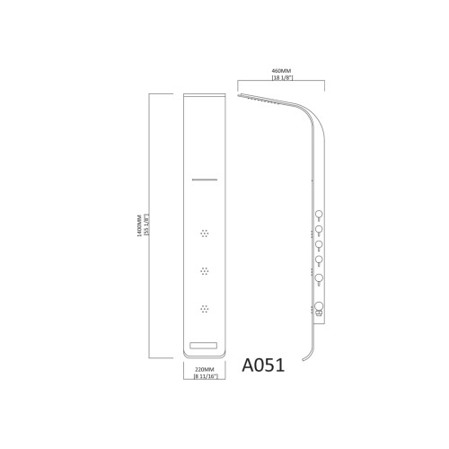 Colonne d'hydromassage A051