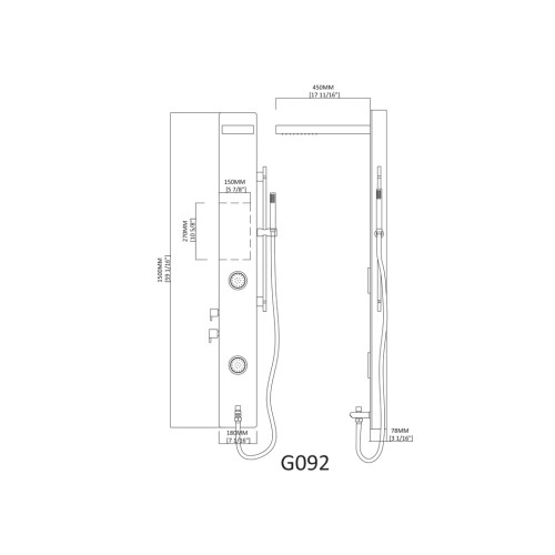 Colonne d'hydromassage G092