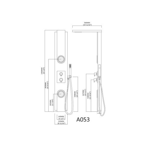 Colonne d'hydromassage A053