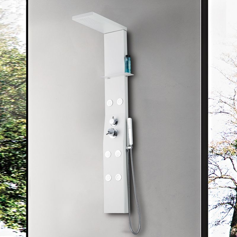 Colonne de douche blanche hydromassante A150, colonne de douche blanche  design