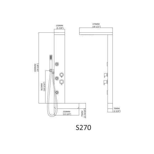 Colonne d'hydromassage S270