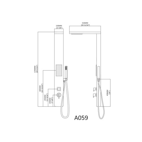 Colonne d'hydromassage A059