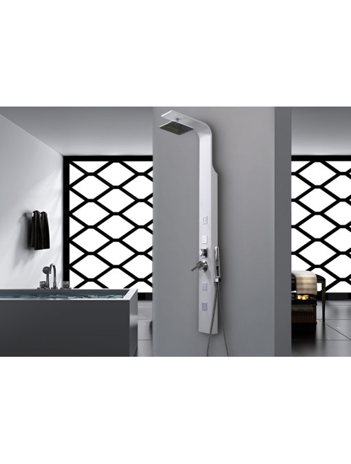 Colonne d'hydromassage blanche avec dôme de pluie orientable A101