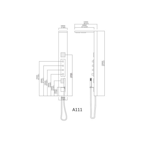 Colonne d'hydromassage A111