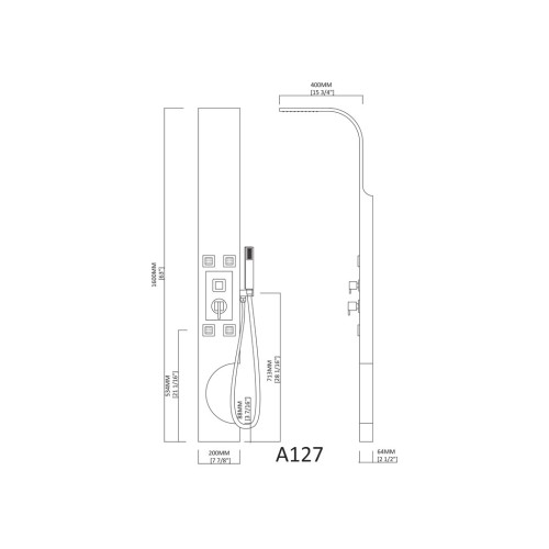Colonne d'hydromassage A127