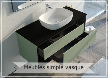 Meubles de salle de bain simple vasque