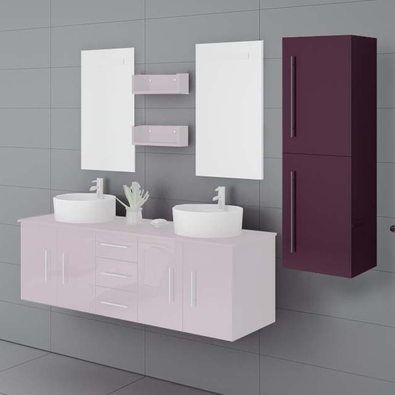 Colonne rangement COL747 Aubergine