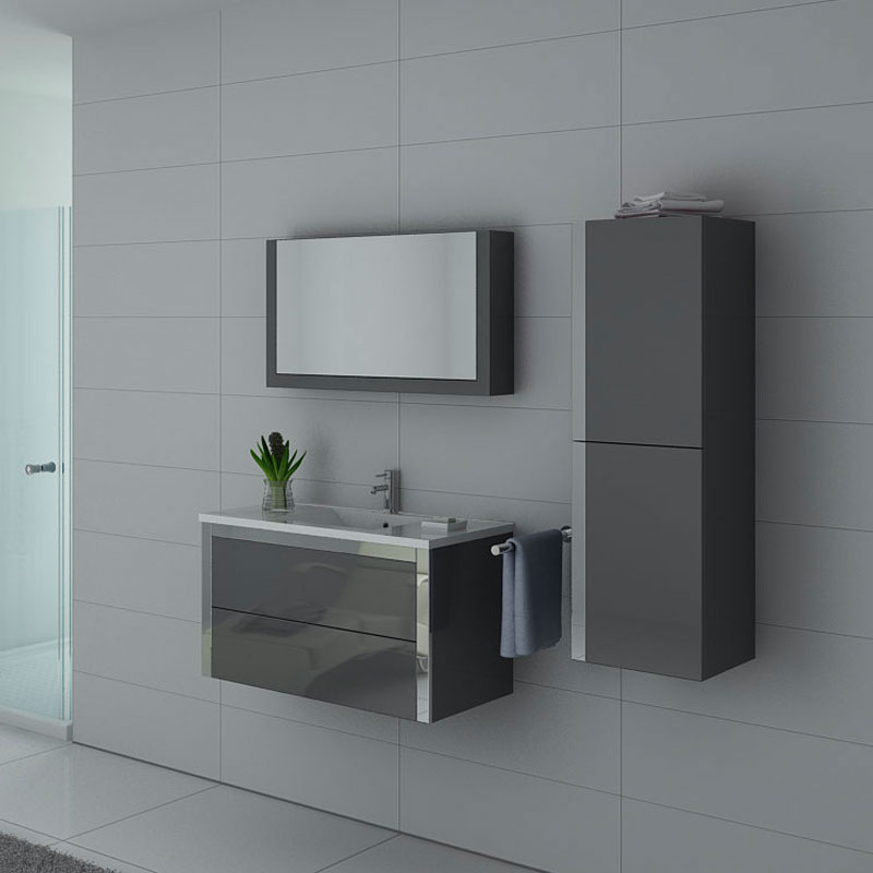 Meuble salle de bain DIS025-900 Gris taupe