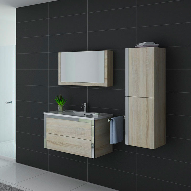 ensemble de salle de bain scandinave couleur bois