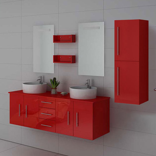 Meuble salle de bain DIS747 Coquelicot