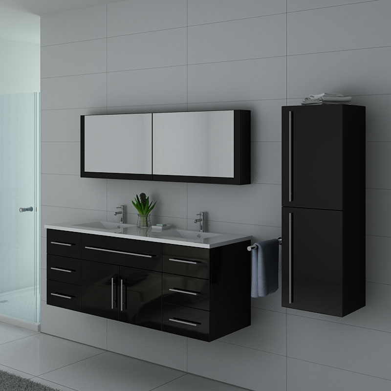 Meuble de salle de bain DIS749 noir