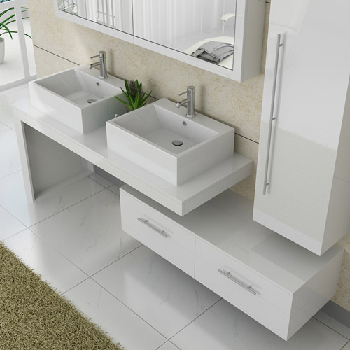 Meuble salle de bain DIS9350 Blanc