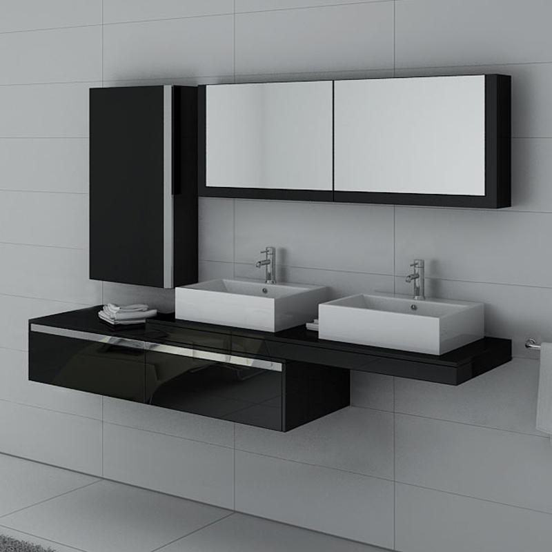 Meuble de salle de bain DIS9551 Noir