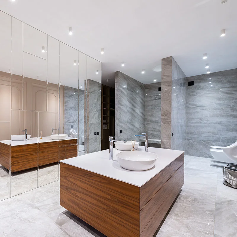 Meuble design ilôt bois salle de bain