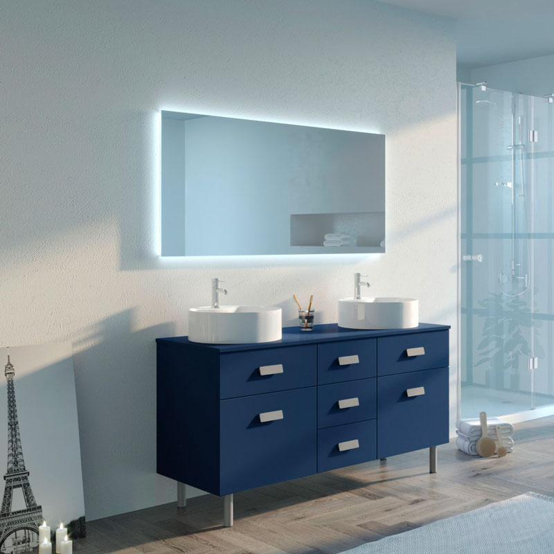 Meuble de salle de bain LORENZO Bleu saphir