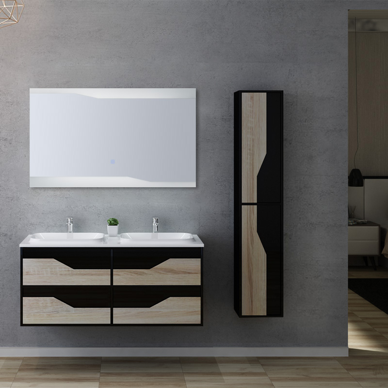 meuble de salle de bain URBINO 1200 Scandinave et Noir